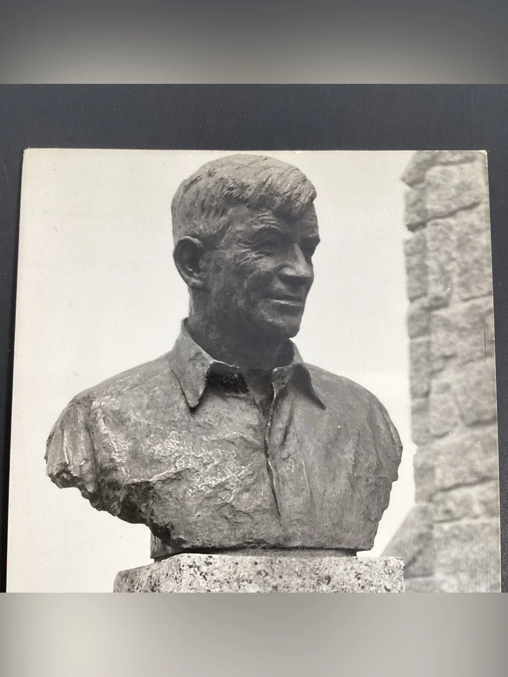 RPPC Will Rogers Bust at Shrine Of Sun Cheyenne Mountain CO, Photo Postcard
